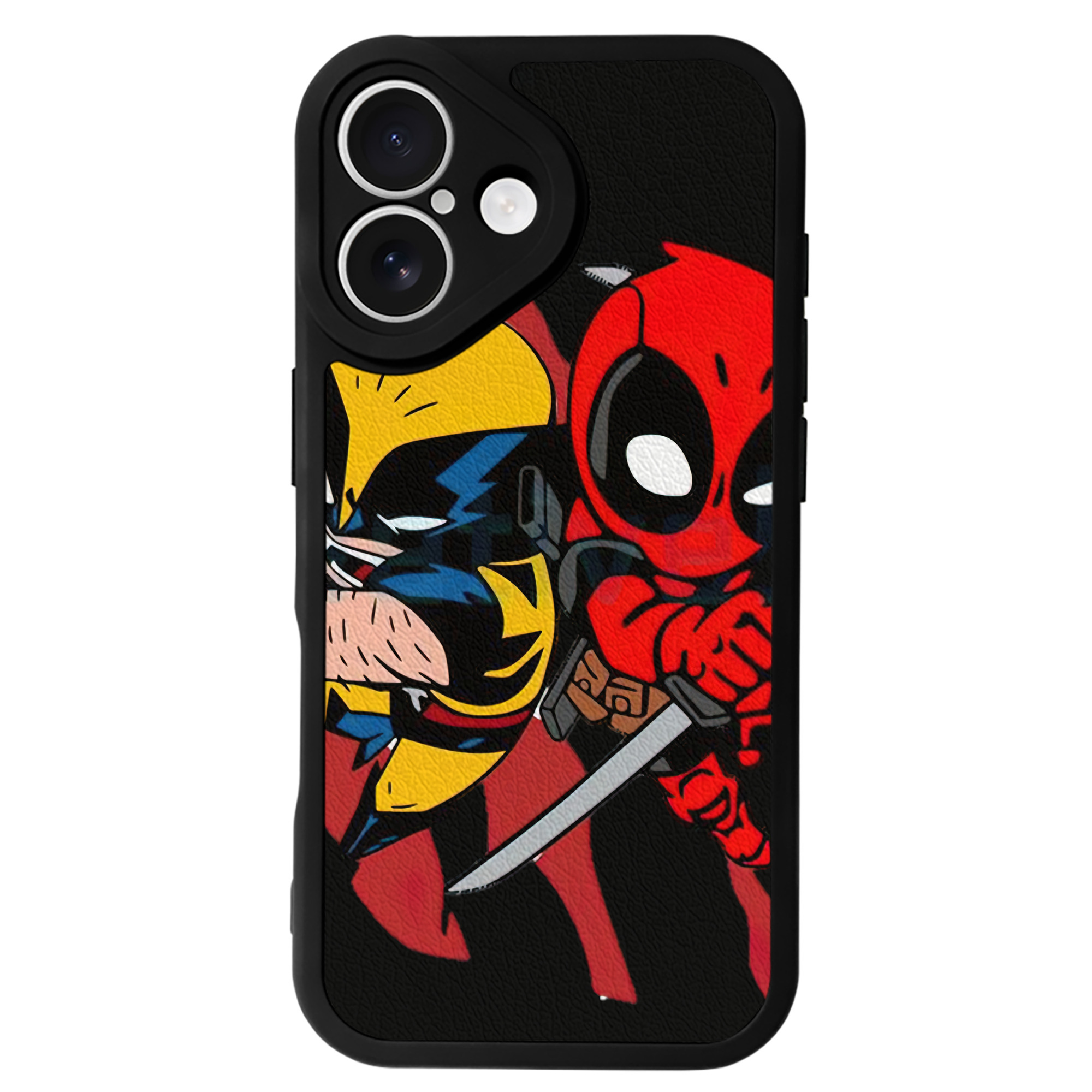 （画像用） Deadpool デッドプール 【iPhone 16シリーズ対応】シリコンスマホケース（レザー調） 材質：シリコン